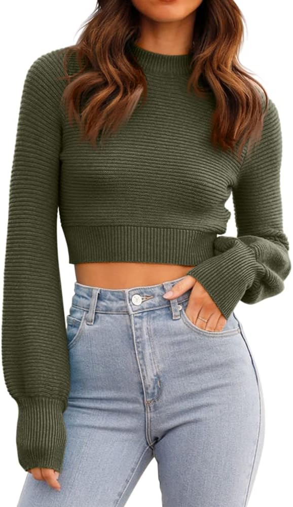women's sweater crop tops