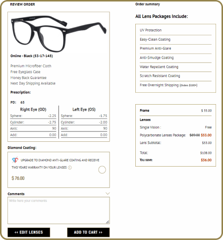 cheap spectacles online