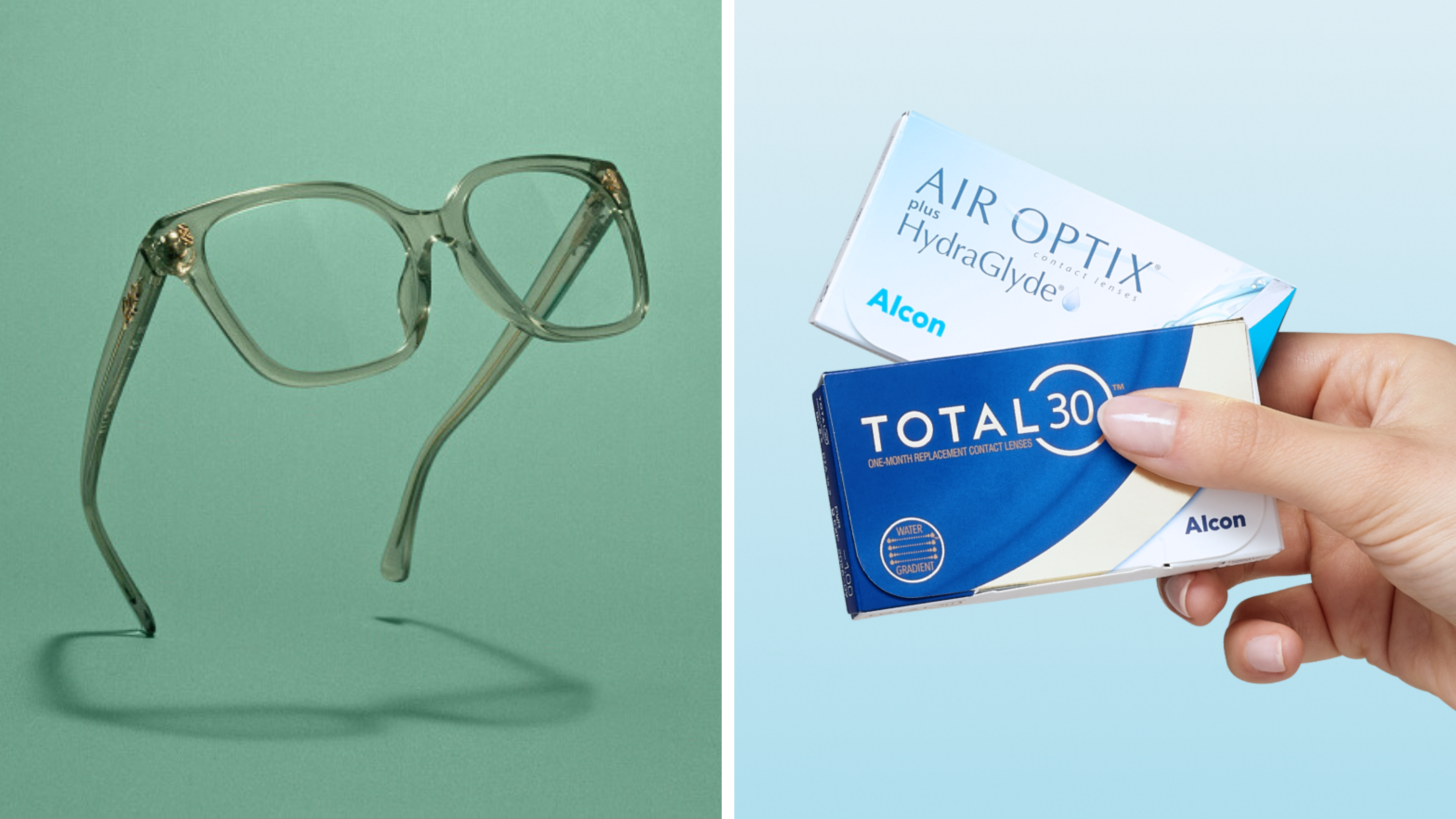 prescription glasses and contact lenses